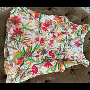 Jcrew size L flowery peplum top